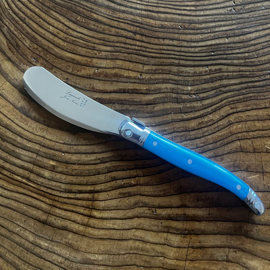 Laguiole Butter Knife by Jean Neron Pastel Blue, Made in France, Clementine Boutique