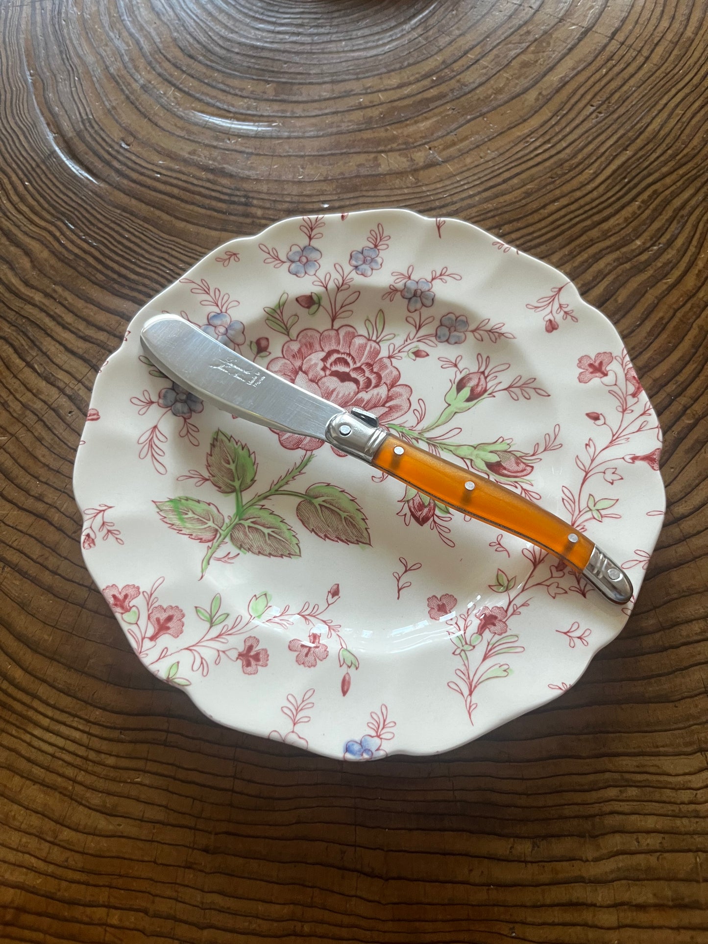 Laguiole Butter Knife by Jean Neron Orange, Made in France, Clementine Boutique