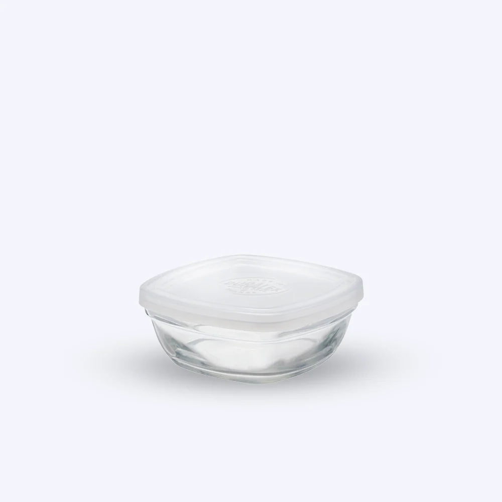 Lys Square Glass Bowl with Frosted Lid 28cl (0.3qt)