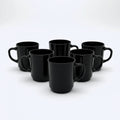 Black mug on a white background