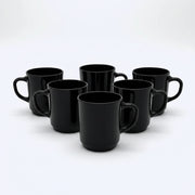 Black mug on a white background