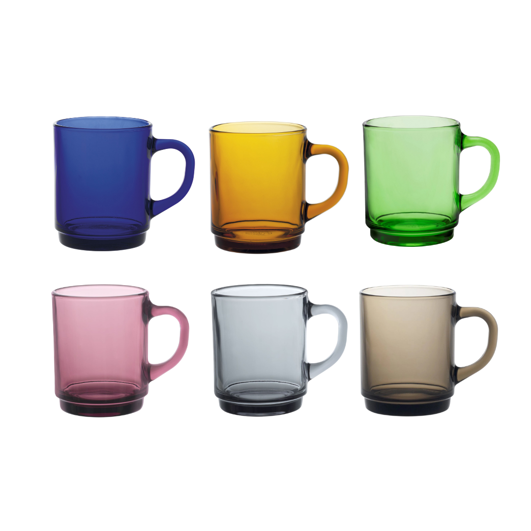 Duralex Canada Versailles Color Mug Set x 6 at Clementine Boutique Toronto