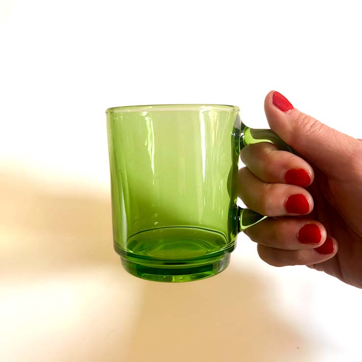 Mug Set – 4 Assorted Colors, Tempered Glassware