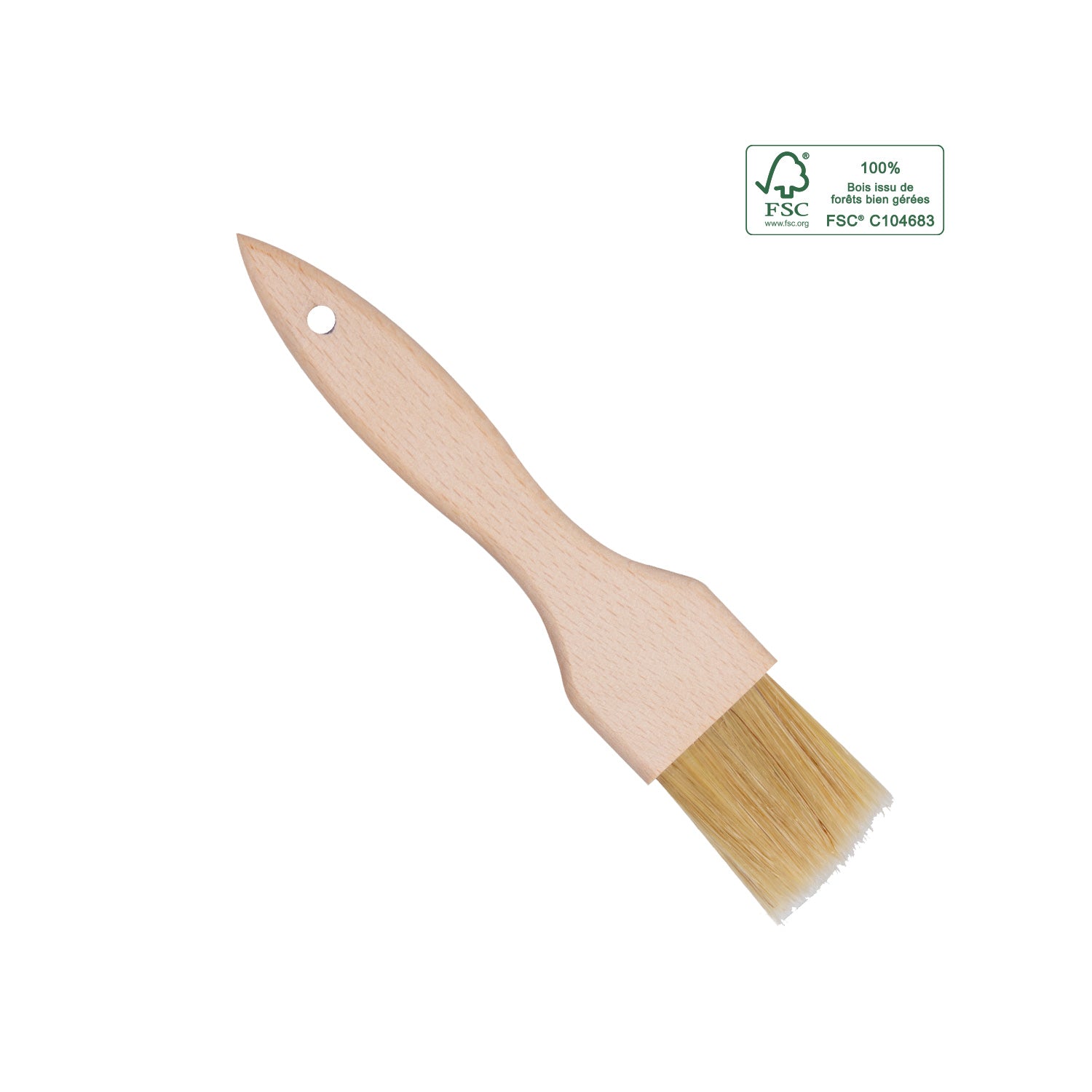 Natural Bristle Pastry Brush with Beechwood Handle