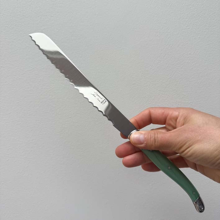 Laguiole Cake slicer and bread knife Set - Pastel Green