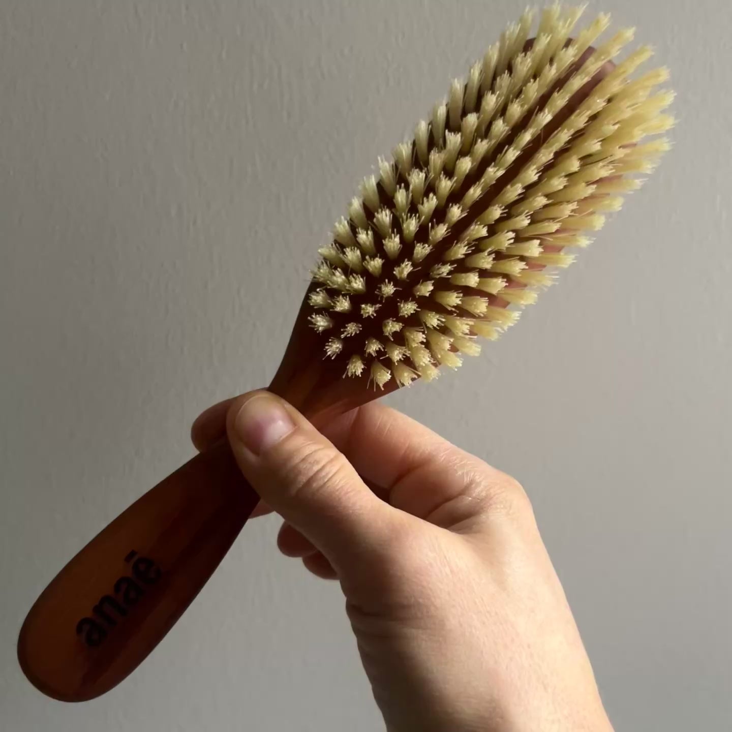 Oblong Pearwood Hairbrush – Natural  Bristles