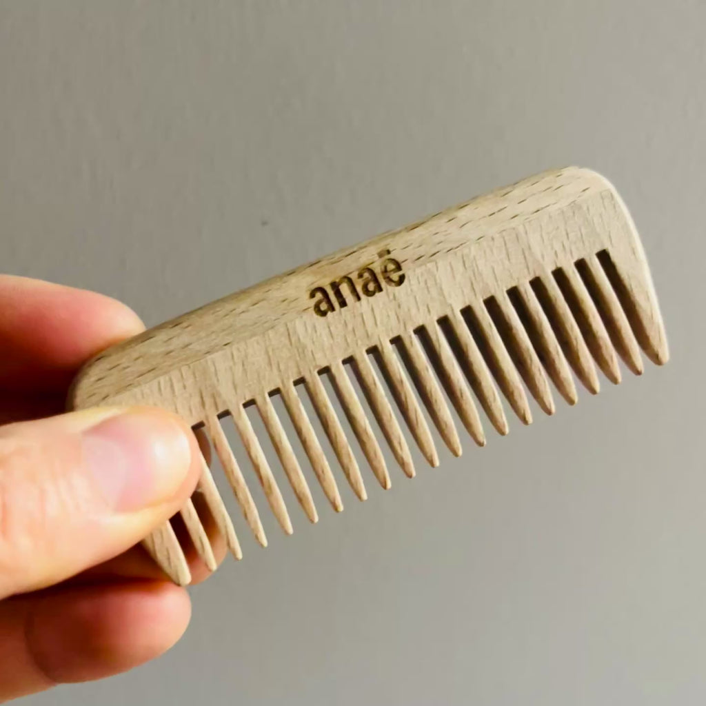 Pocket Wooden Comb, Handcrafted in Beechwood