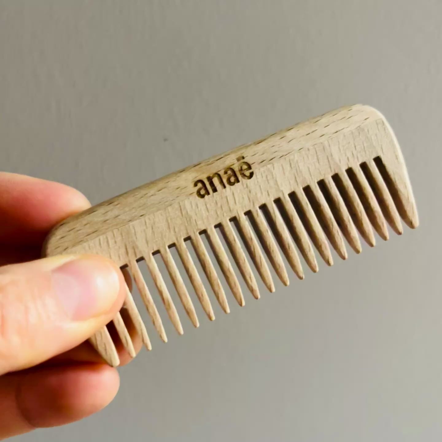 Pocket Wooden Comb, Handcrafted in Beechwood