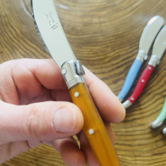 Laguiole Butter Knife by Jean Neron Orange, Made in France, Clementine Boutique