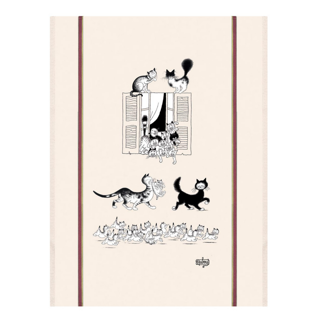 Dubout Cats Large Tea Towels