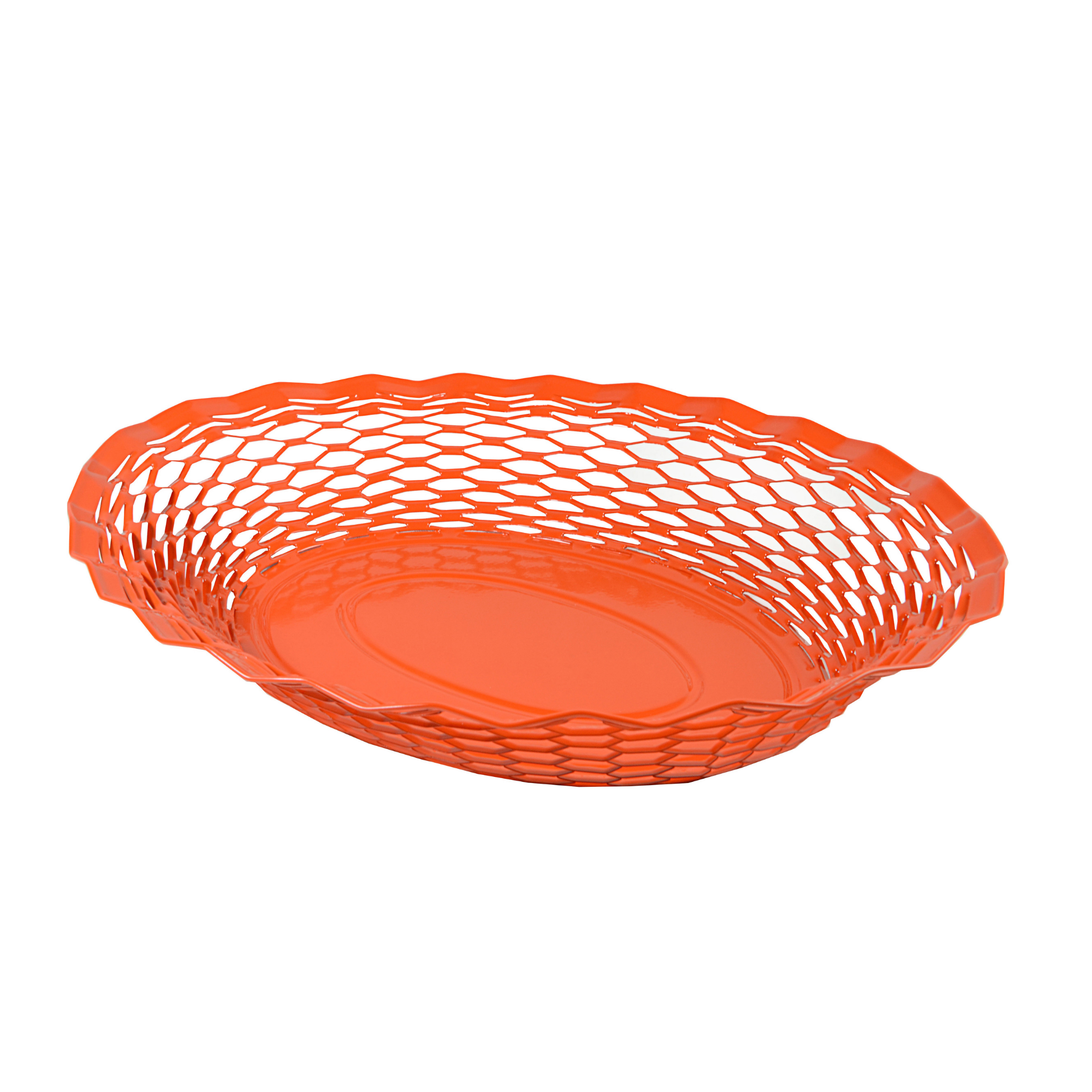 Vintage Metal fruit basket Made in France Clementine Boutique Roger Orfevre Canada, Orange