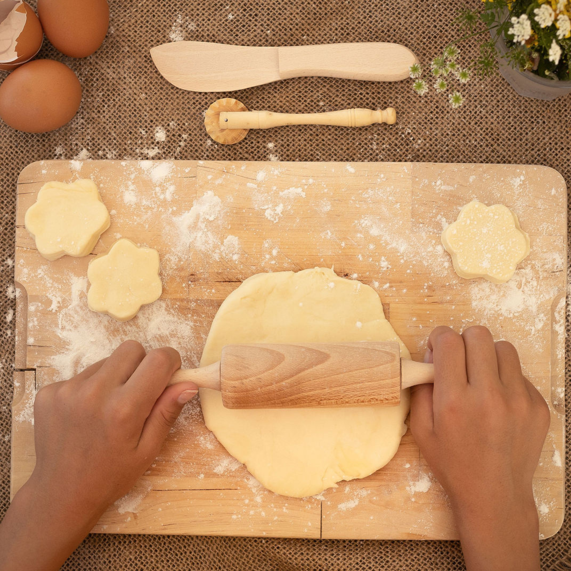 Rolling Pin for kids in beechwood Made in France Roger Orfevre Clementine Boutique