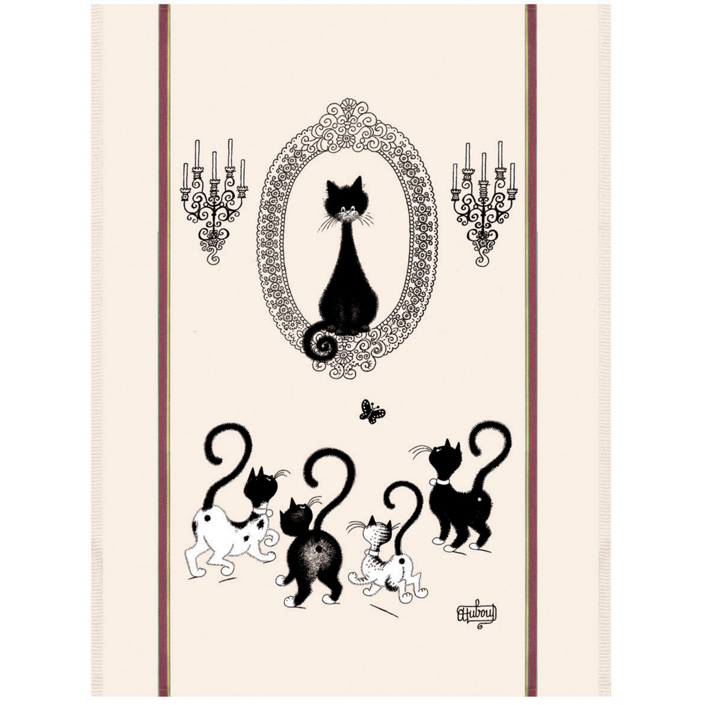 Cat French tea towel Dubout Made in France Clementine Boutique Toronto Winkler Canada