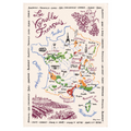 French Wines Map tea towel Winkler Canada made in France Clementine Boutique Toronto