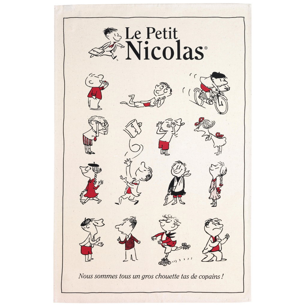 Le Petit Nicolas Little Nicholas tea towel Goscinny and Sempé Made in France Clementine Boutique Toronto