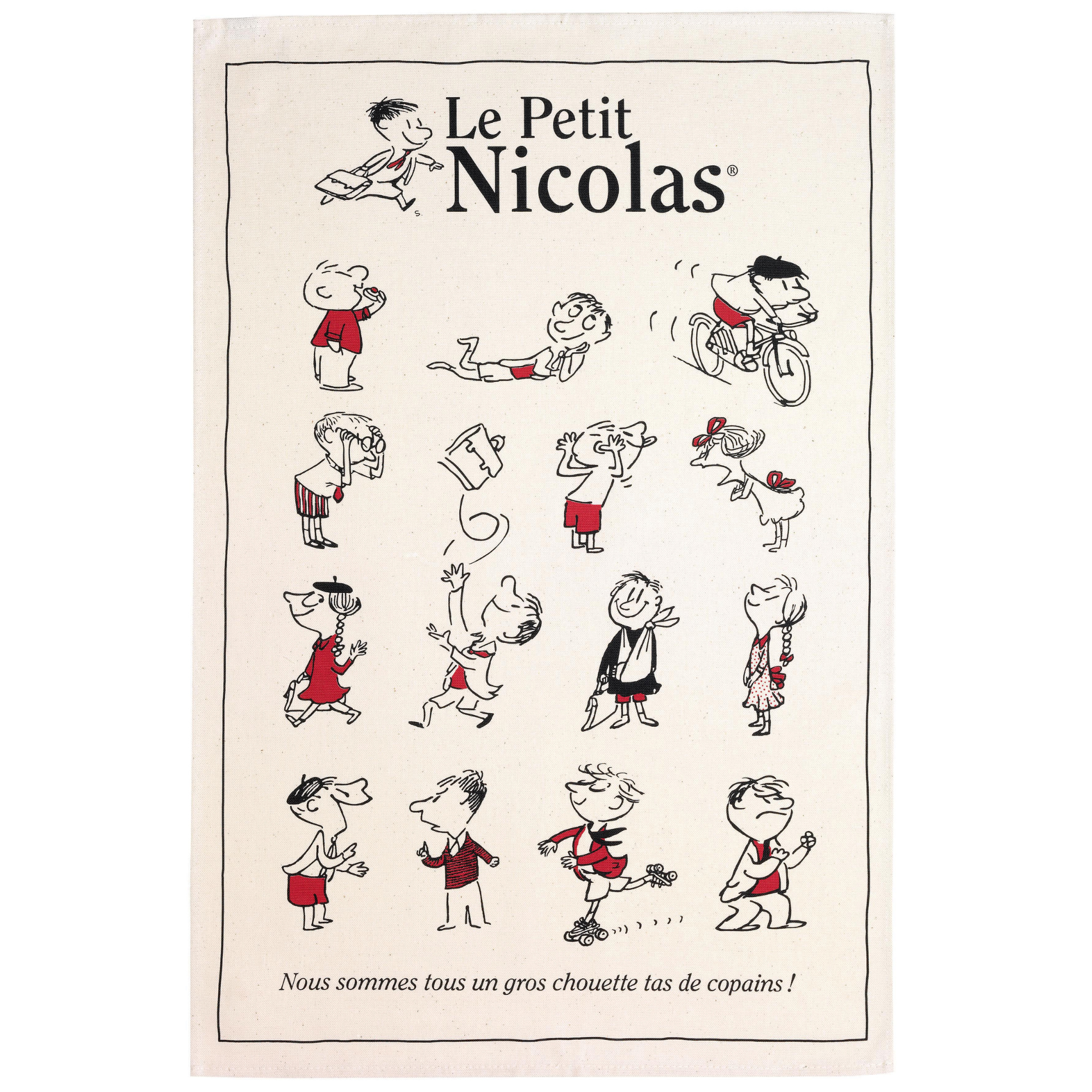 Le Petit Nicolas Little Nicholas tea towel Goscinny and Sempé Made in France Clementine Boutique Toronto