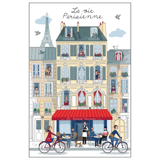 Paris La Vie Tea Towels Made in France Clementine Boutique Canada