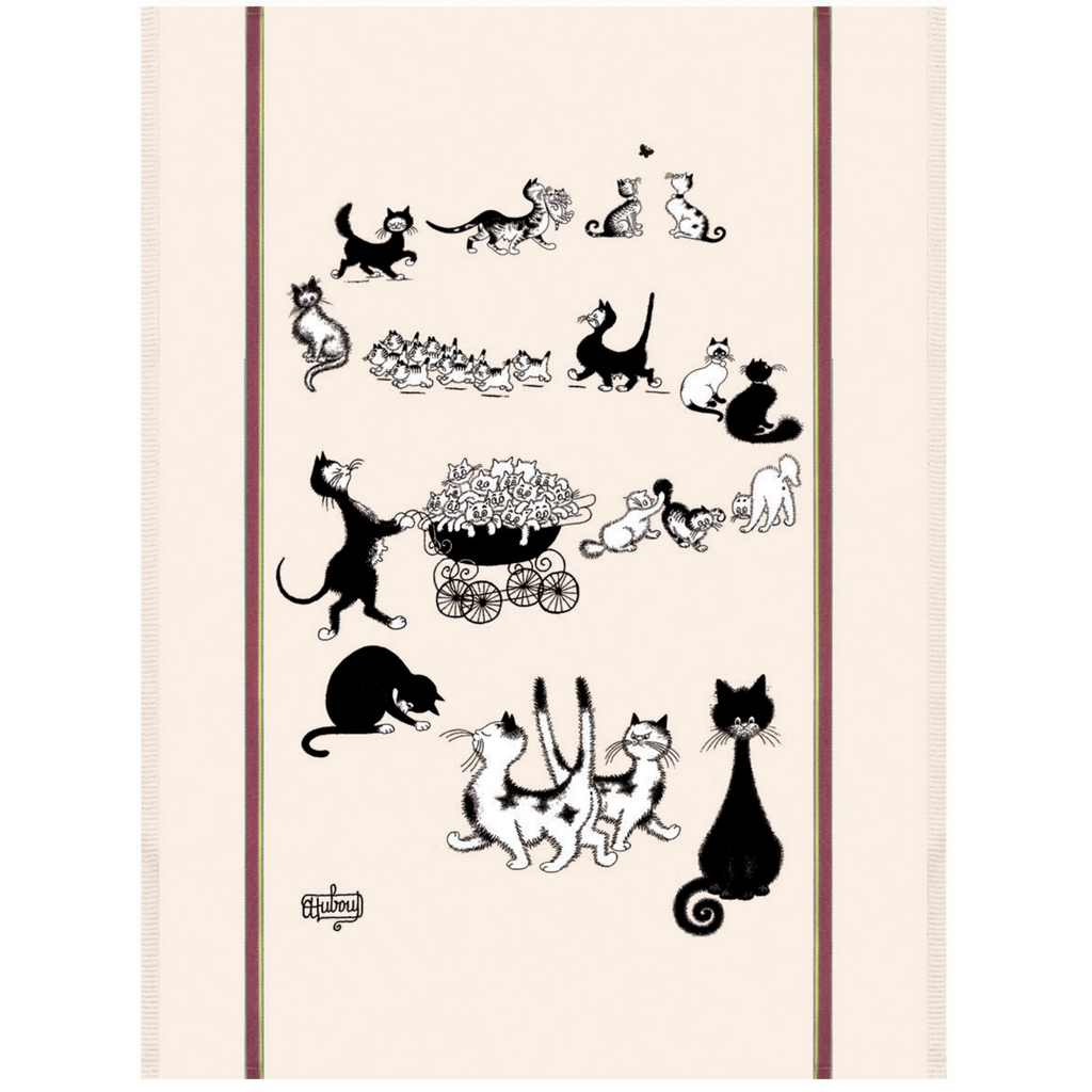 Cat French tea towel Dubout Made in France Clementine Boutique Toronto Winkler Canada