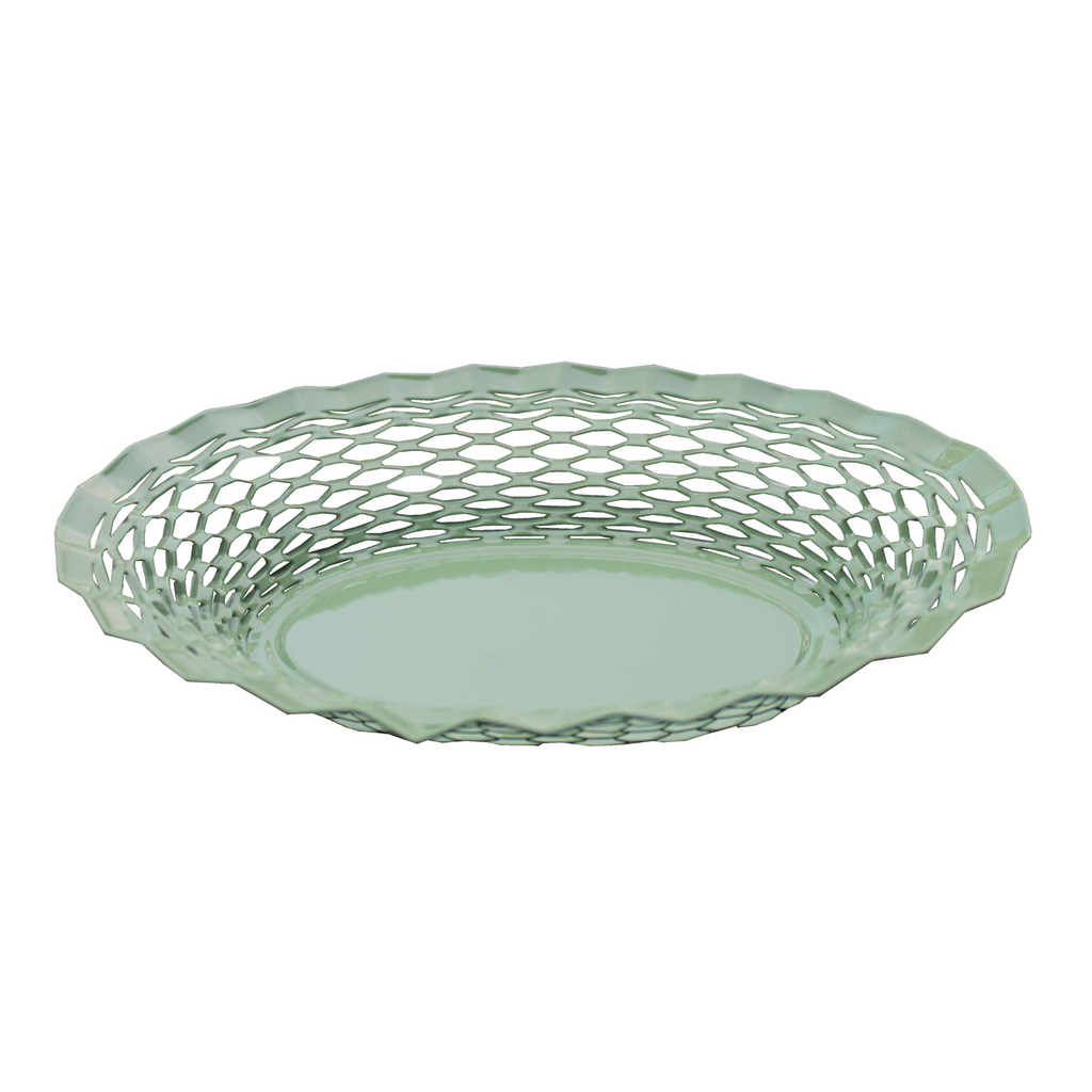 Vintage Metal fruit basket Made in France Clementine Boutique Roger Orfevre Canada, Pastel Green