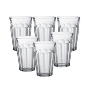 Duralex Canada Picardie large 36cl highball glass, tempered French glass with iconic faceted sides, dishwasher safe and highly durable.