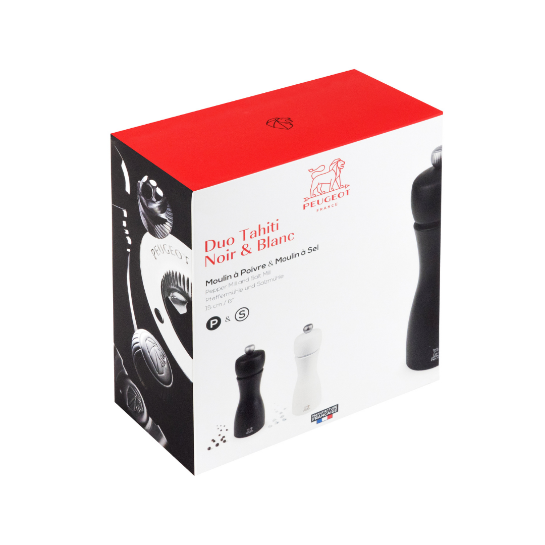 Tahiti Duo Salt & Pepper Mill Set Black & White