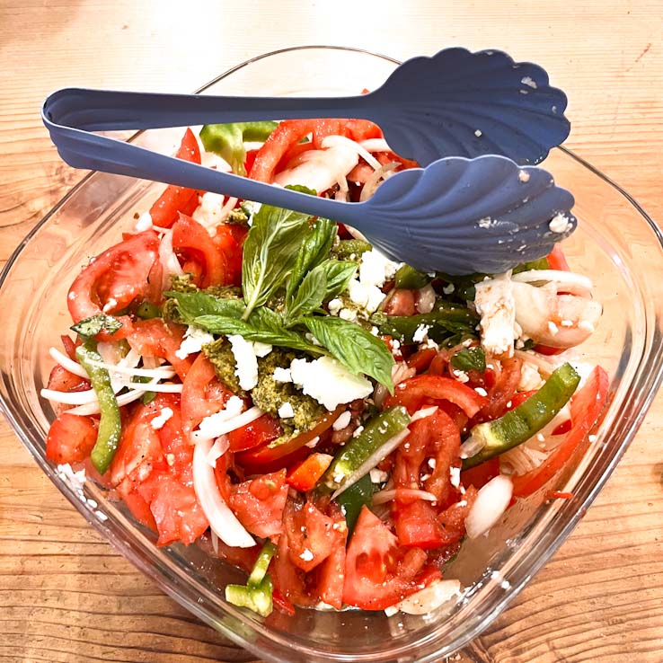 Scalloped Serving Tongs in Stainless Steel