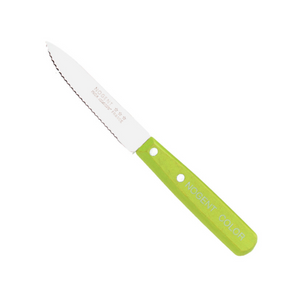 Serrated Paring knife Nogent Color Made in France wood green