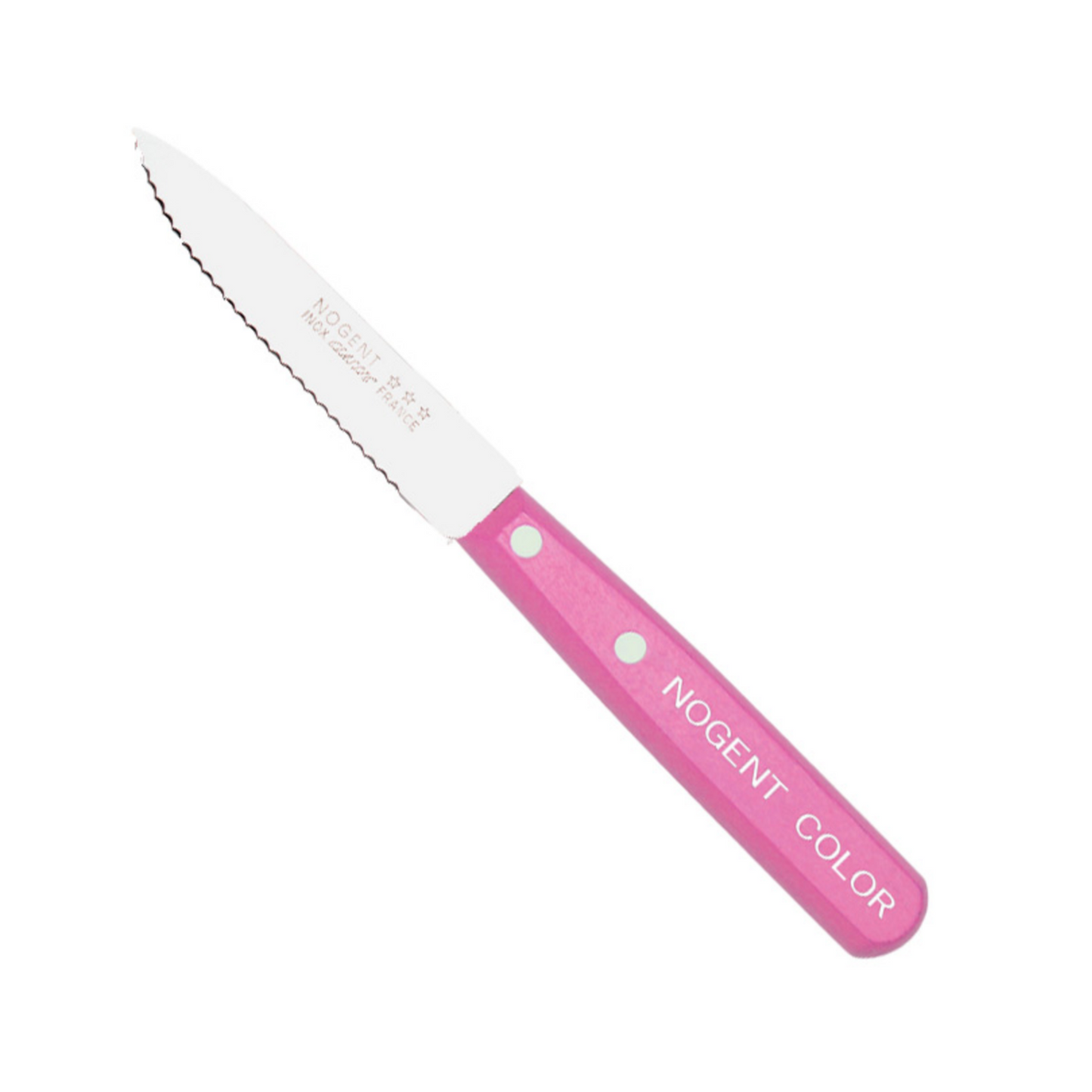 Serrated Paring knife Nogent Color Made in France wood pink