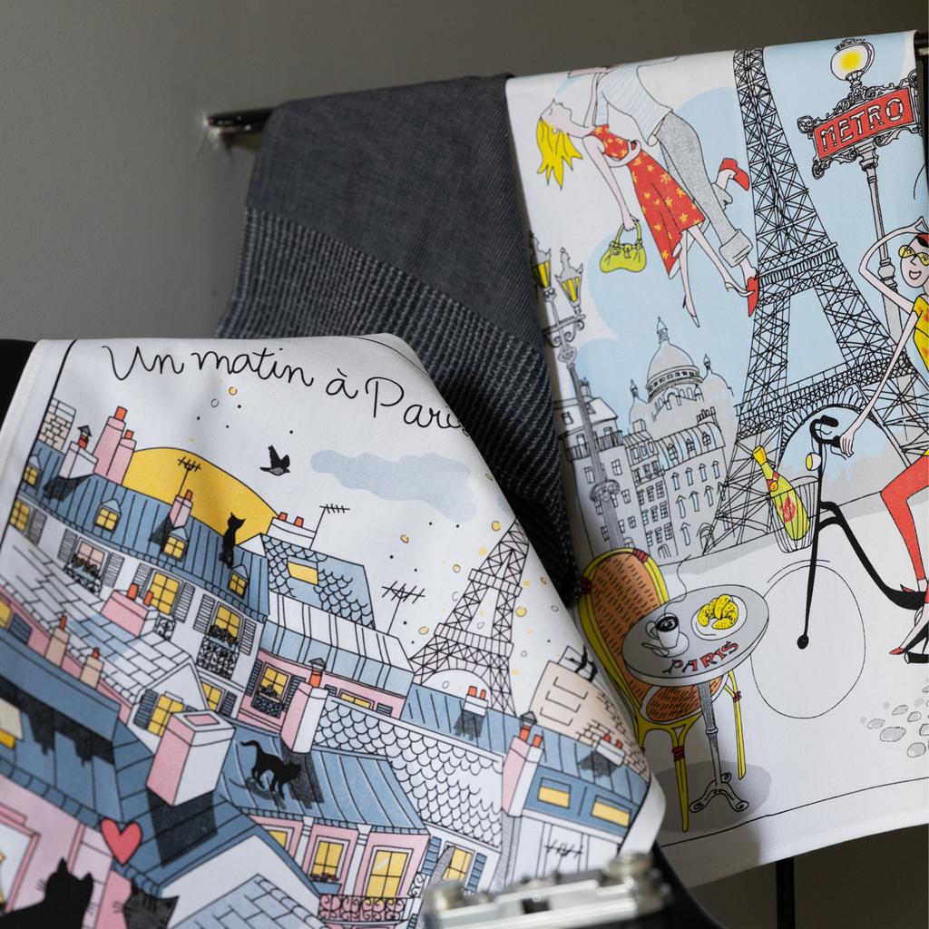 Morning in Paris Tea Towel Made in France Winkler Canada Clementine Boutique