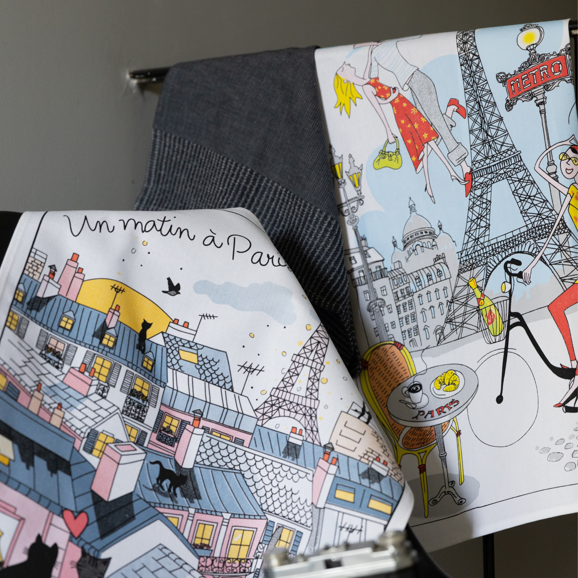 Morning in Paris Tea Towel Made in France Winkler Canada Clementine Boutique