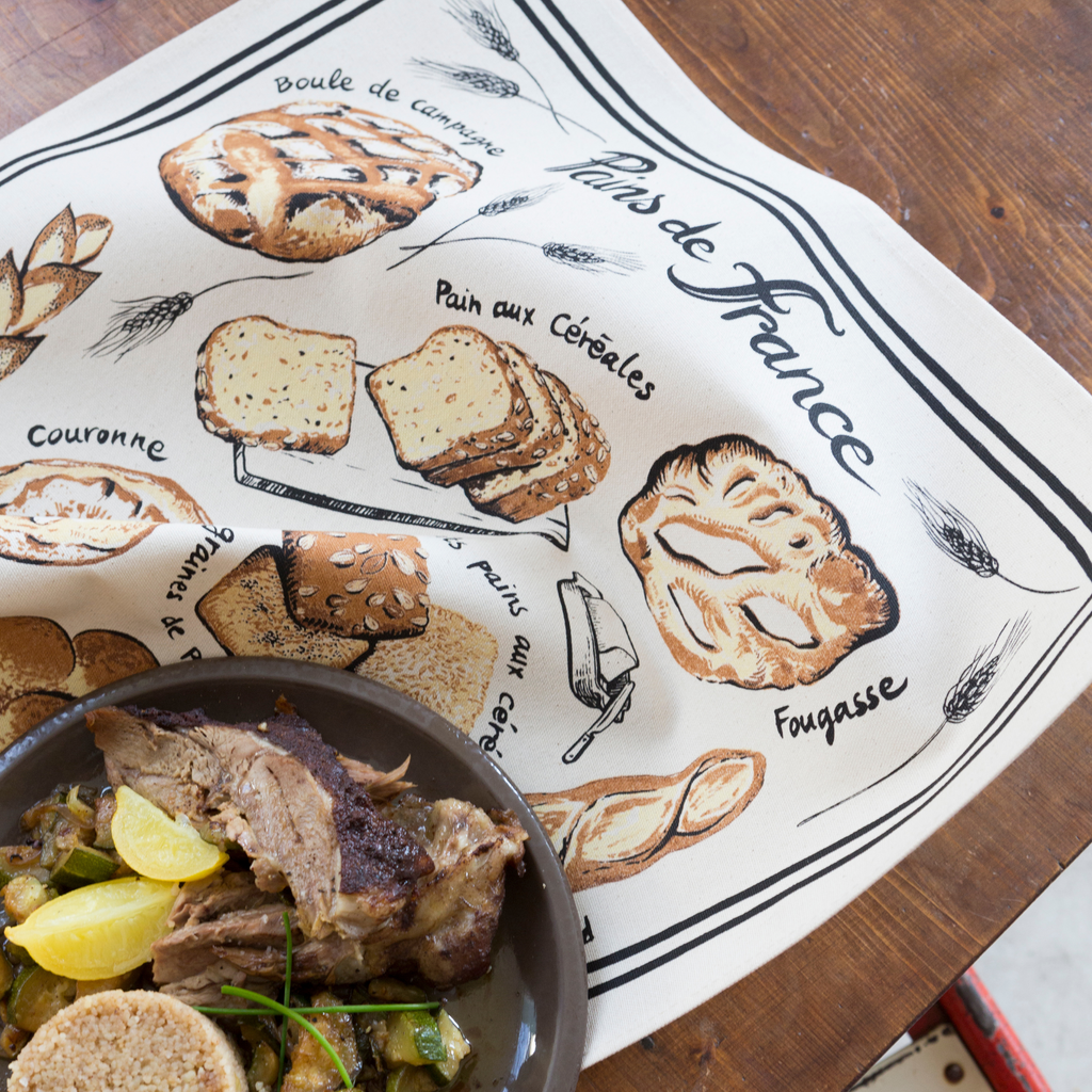 Breads of France Tea Towel Made in France Winkler Canada Clementine Boutique
