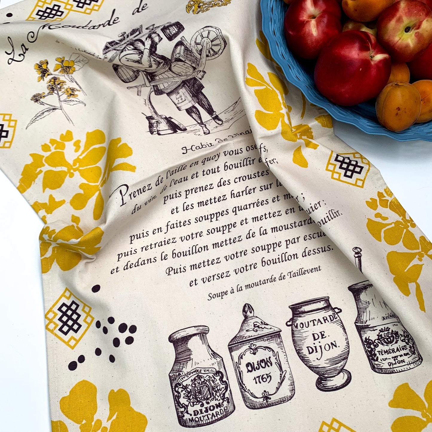 Made in France Dijon French Tea Towel Winkler Canada Clementine Boutique