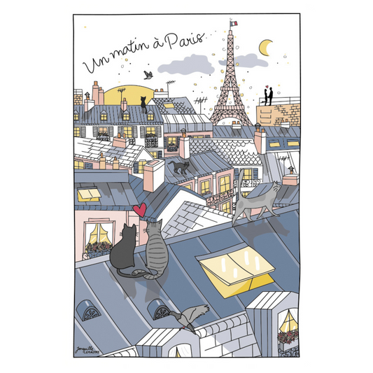 Morning in Paris Tea Towel Made in France Winkler Canada Clementine Boutique