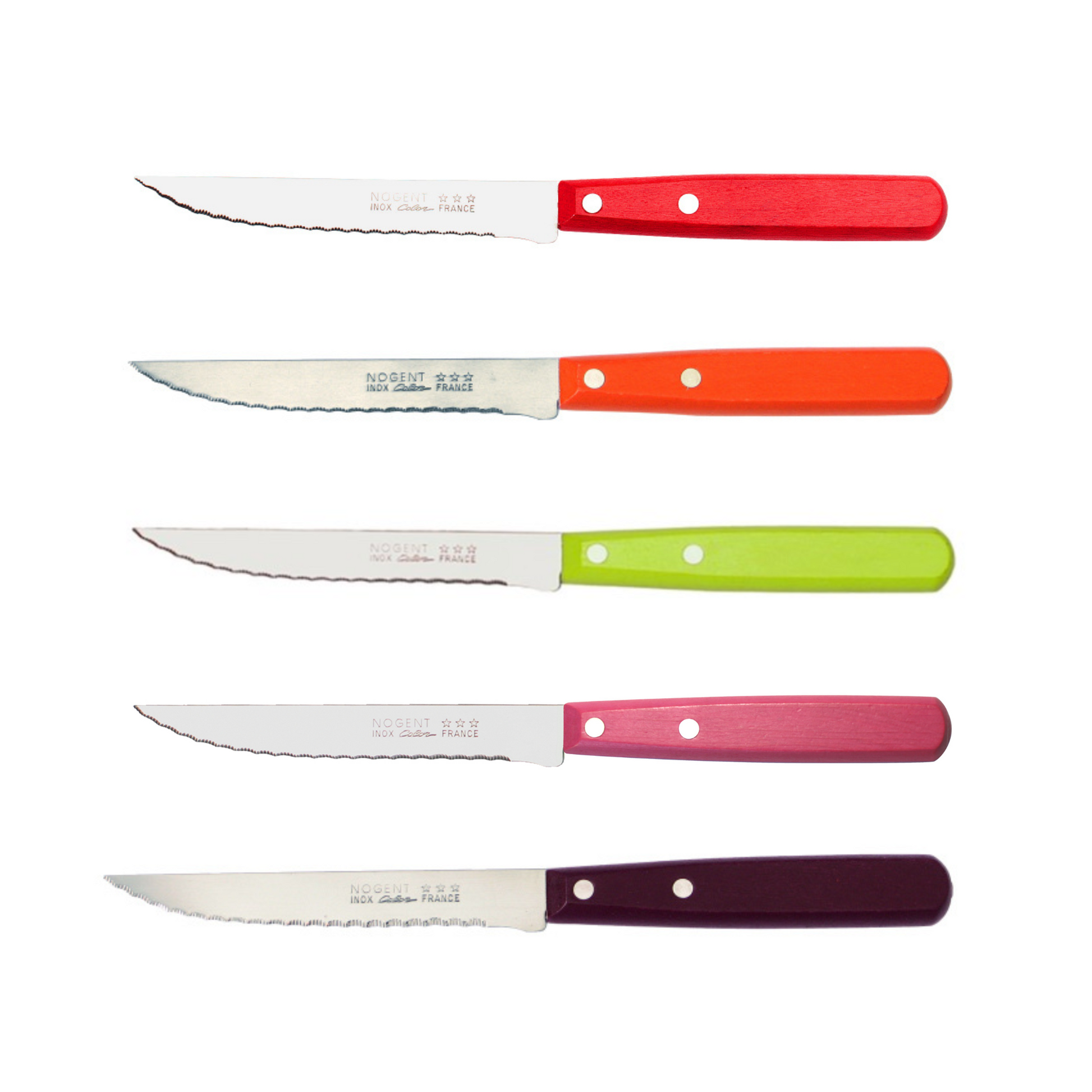 Set COLOR de 4 couteaux à steak Vert
