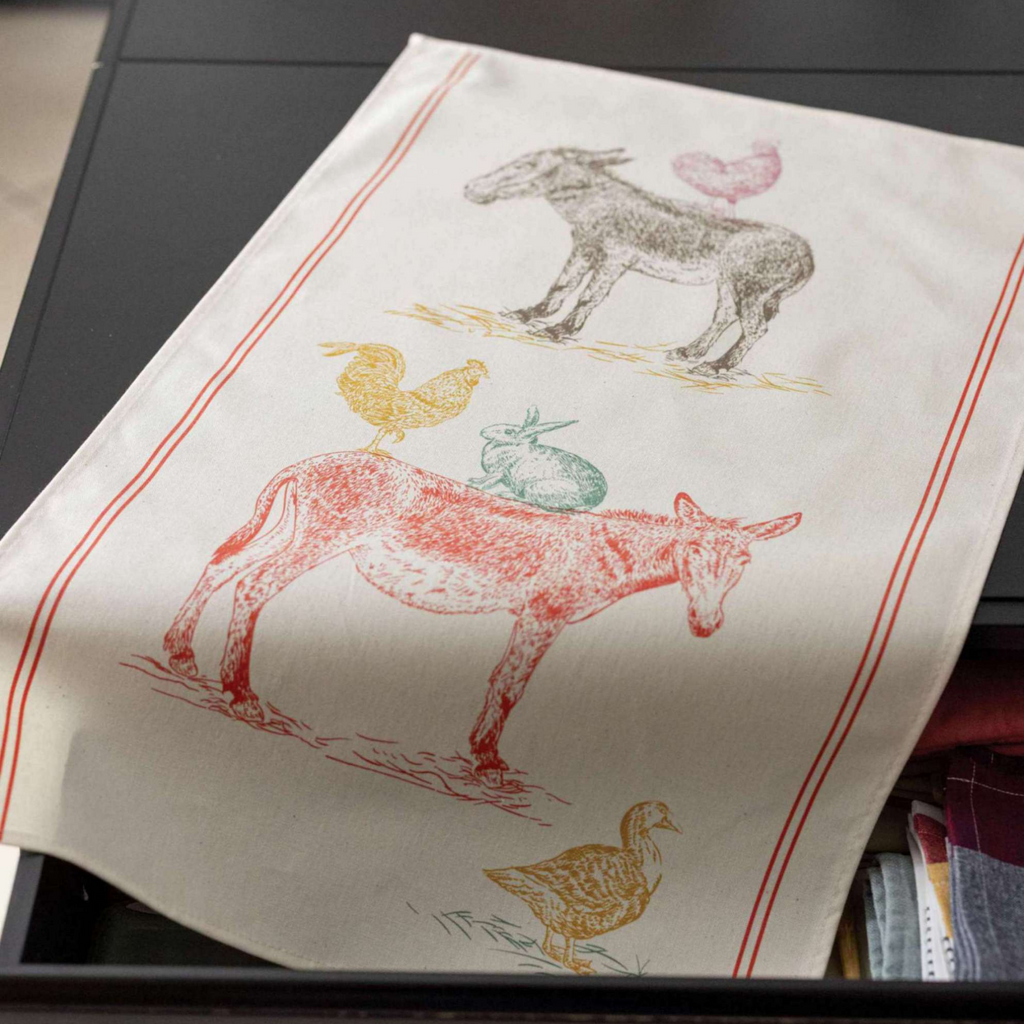 Farm-style Tea Towel Made in France Winkler Canada Clementine Boutique